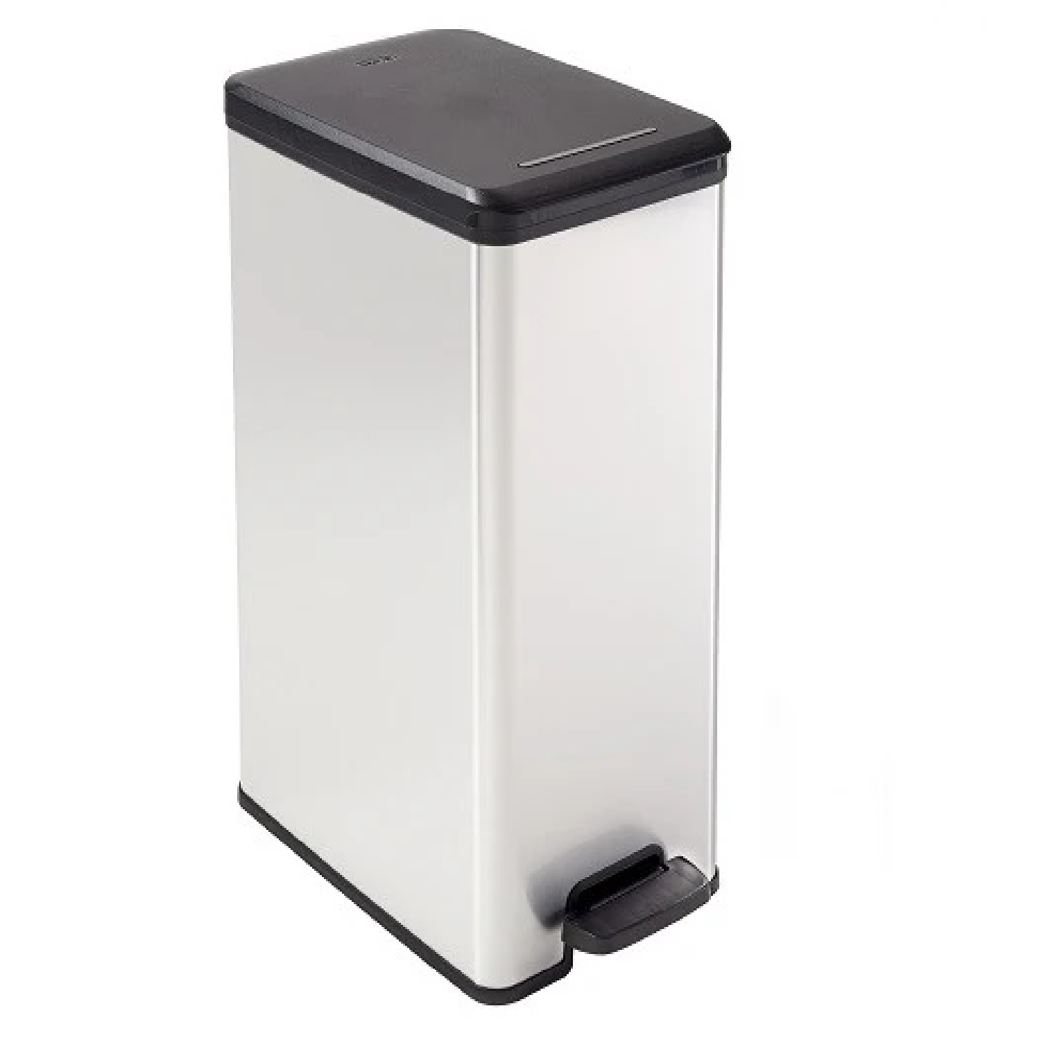 CURVER Plastic Slim Bin Pedal 40L METALLIC COLOUR